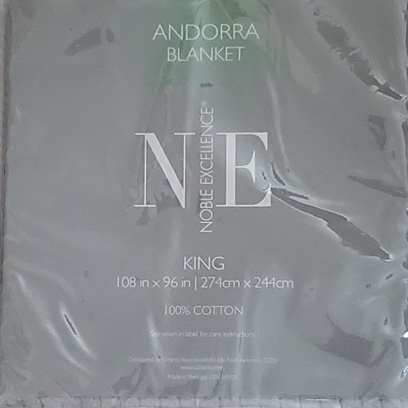 Brand New Andorra Blanket King Noble Excellence Color Gray HARD TO